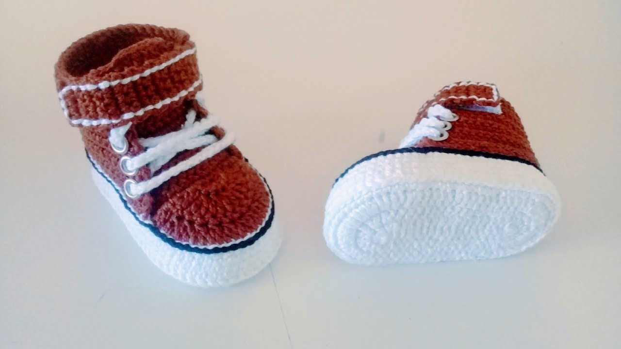 Zapatitos de bebé crochet con dos agujas para reborn - Pequeña Huella
