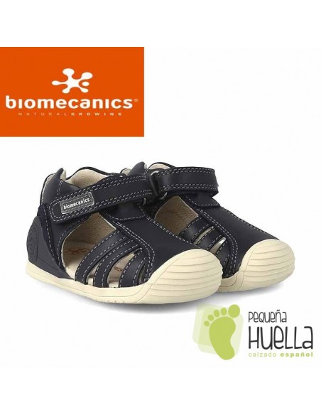 Comprar sandalias para niño de piel azules Biomecanics en Madrid
