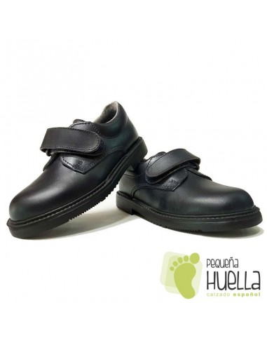 Comprar Zapato Colegial para Niños con Velcro Baratos Azul Marino