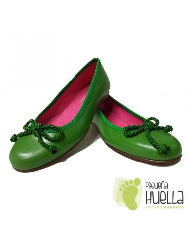 Comprar Zapatos Bailarinas de piel verdes para niñas baratos en Madrid
