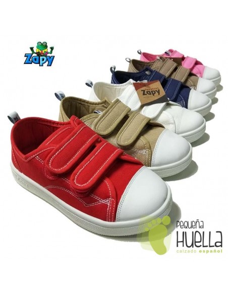Comprar zapatillas, bambas o playeras de lona con velcro de Zapy para niños  y niñas online en Madrid