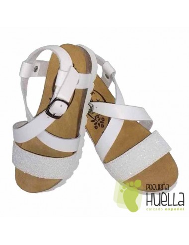 Comprar sandalias blancas para niñas baratas en Madrid Mon & Got