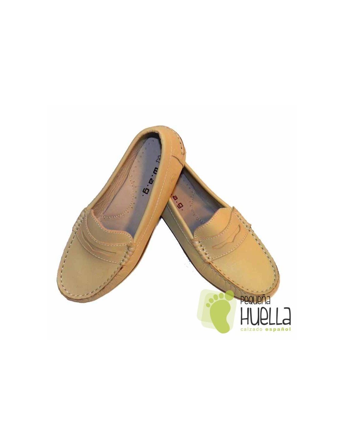 Comprar zapatos mocasines beiges para niños baratos online