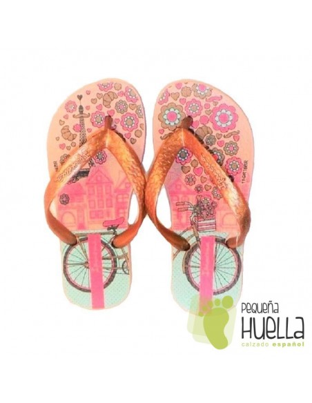 Comprar sandalias Ipanema de goma rosa palo para niñas