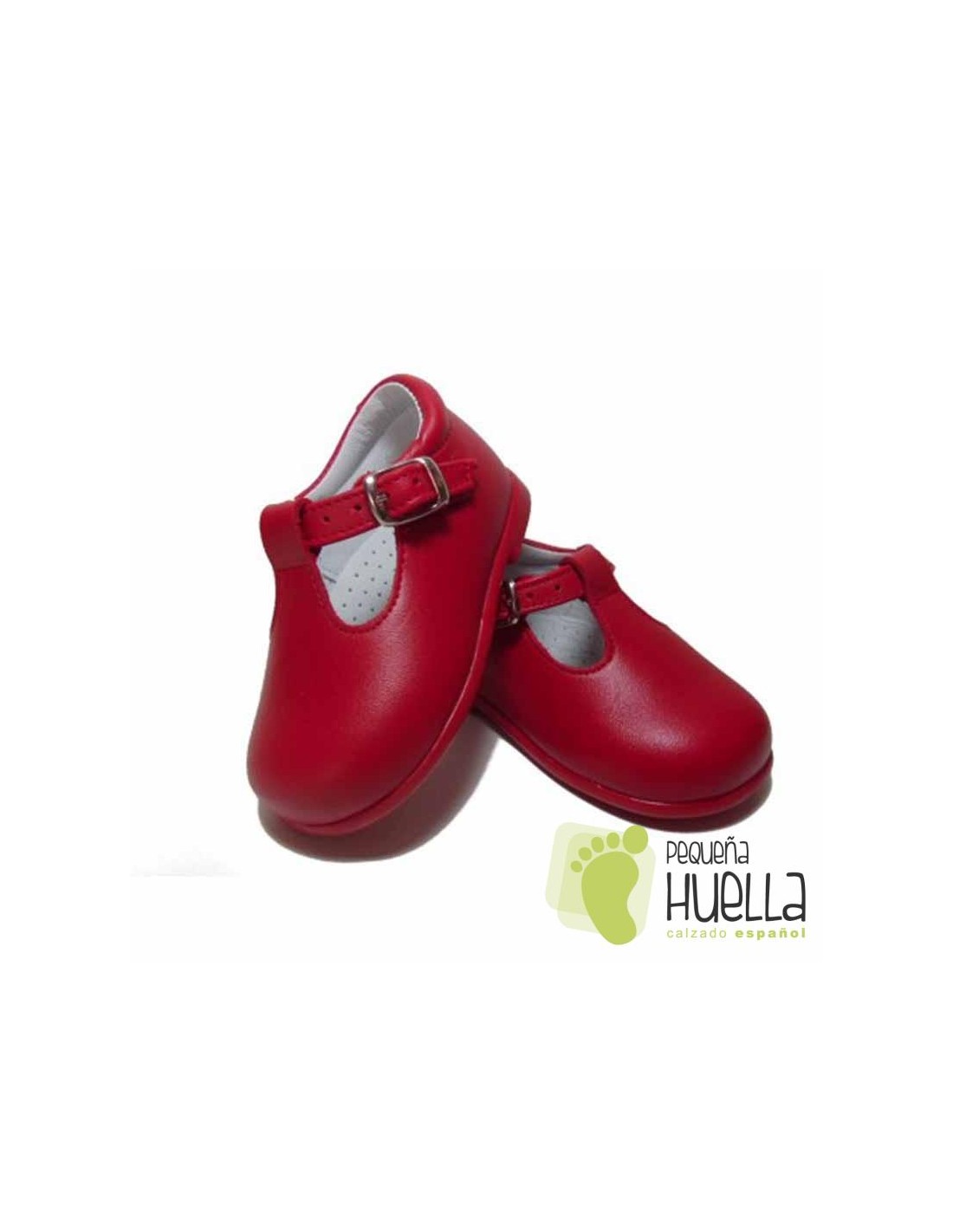 Comprar zapatos pepitos rojos para niños con hebilla online